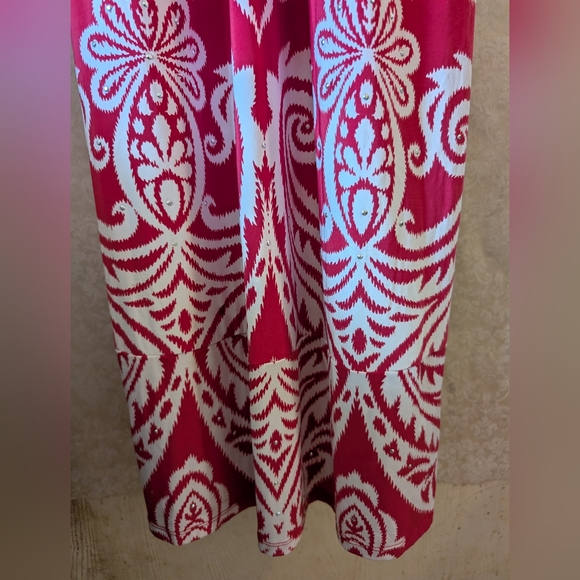 INC MAXI DRESS Sz. Petite Medium Orange & White - Picture 7 of 17